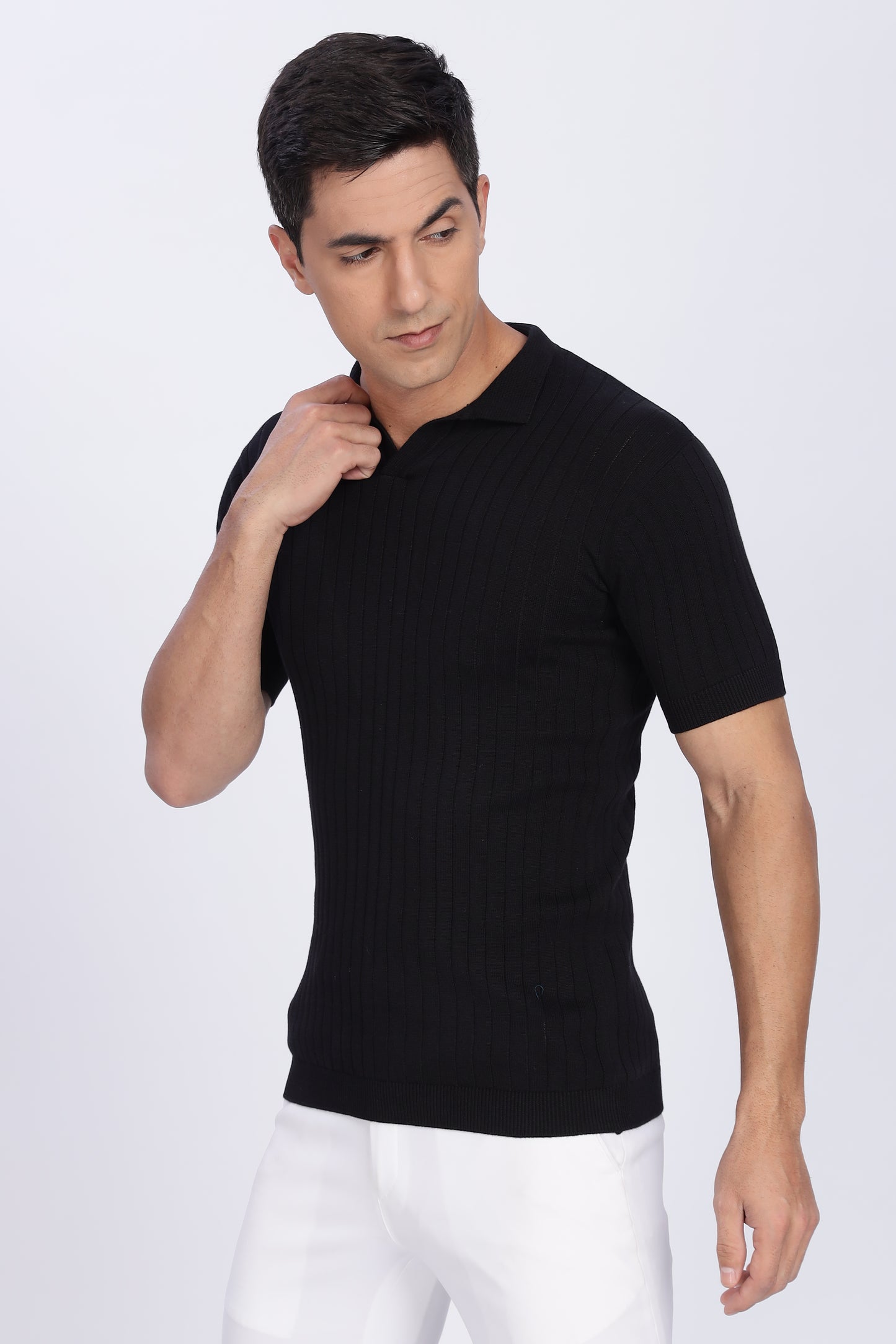 Manor Crest Polo -Black