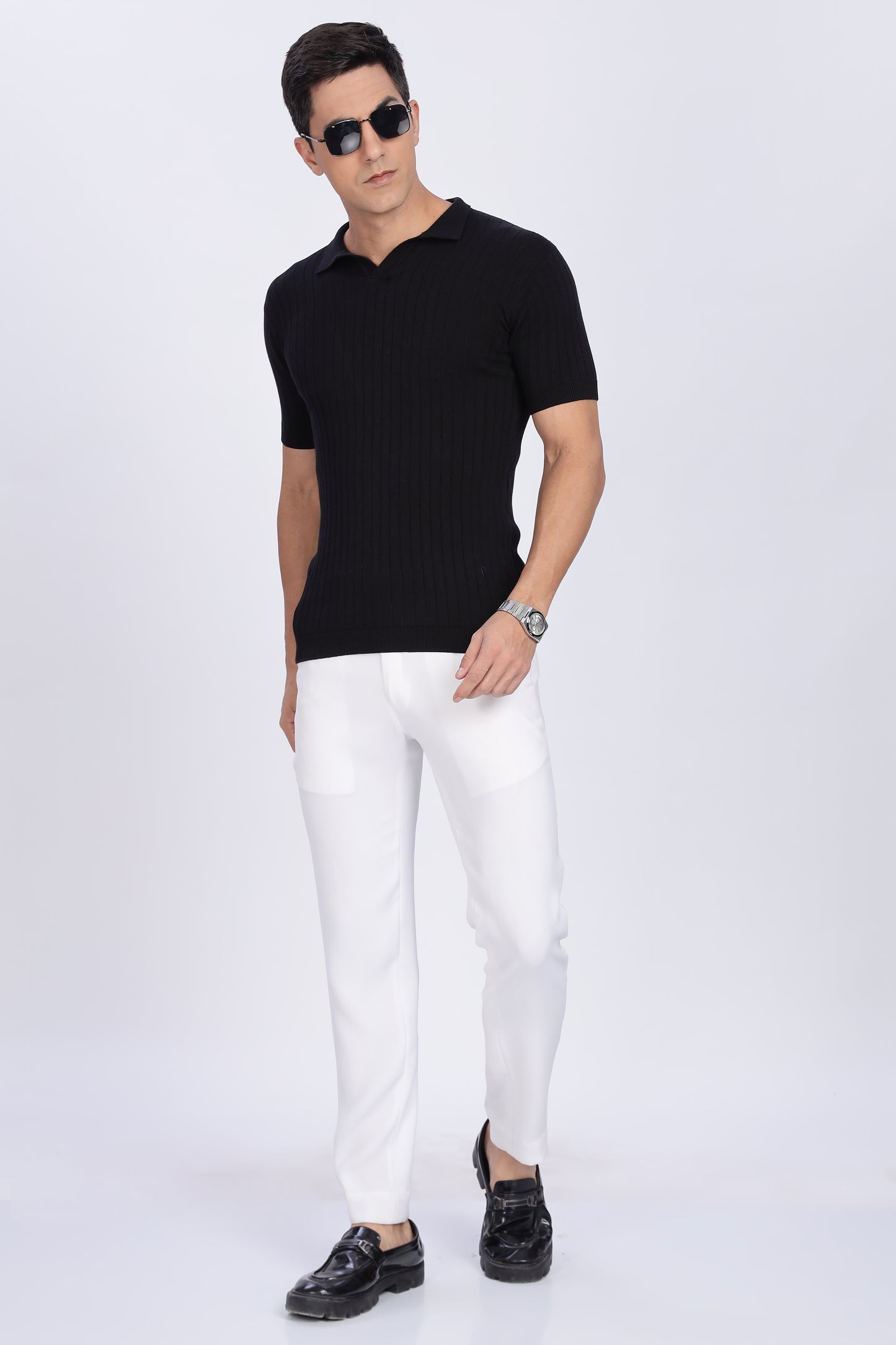 Manor Crest Polo -Black