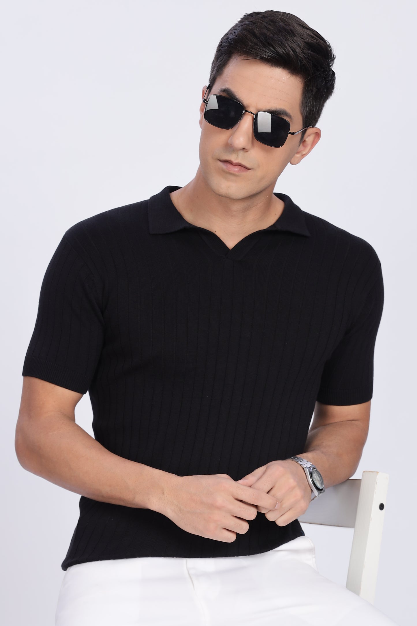 Manor Crest Polo -Black