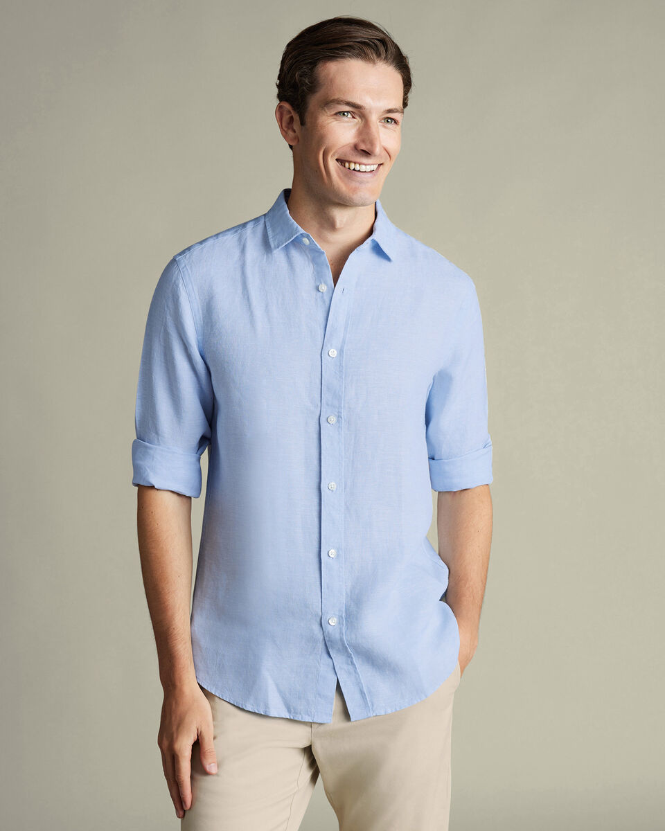 Beaufort Blue Linen Shirt