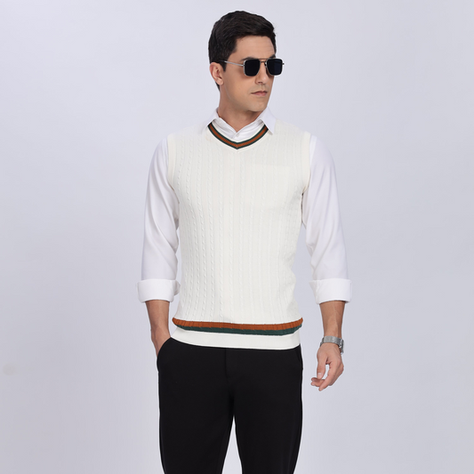 Carlton Cable-Knit Vest